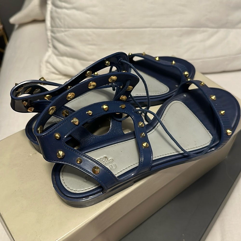 Jason Wu x Melissa stud navy sandals